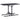 Set mobilier de grădină, 3 piese, negru