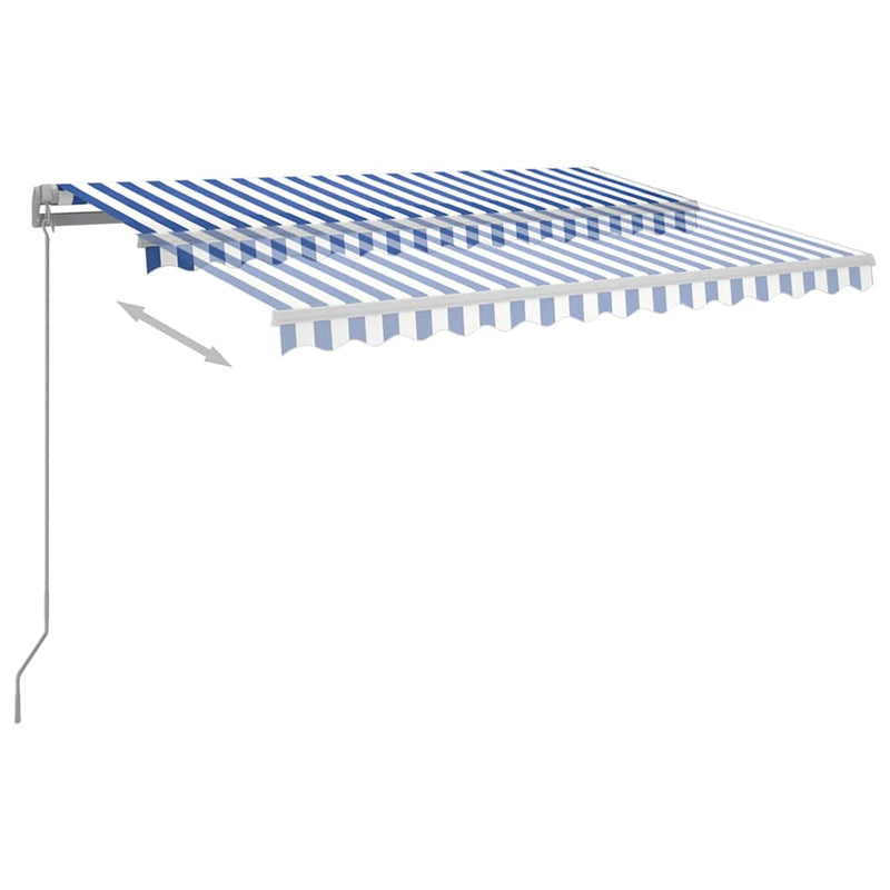 Copertină retractabilă Albastru și Alb 300 x 250 cm