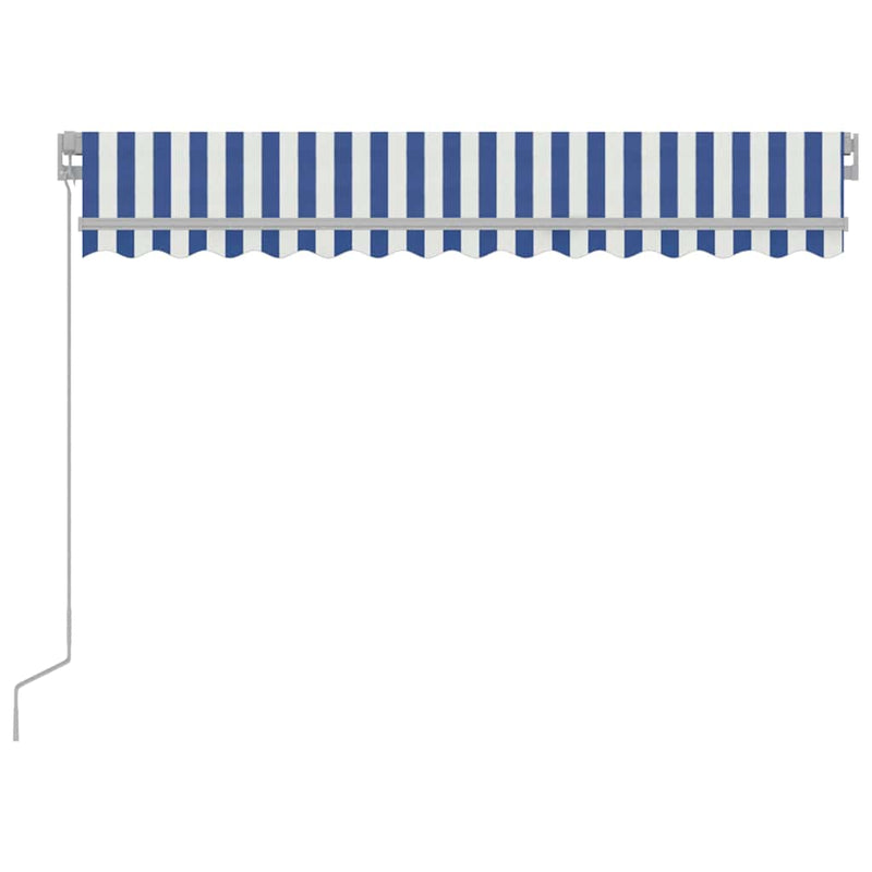 Copertină retractabilă Albastru și Alb 300 x 250 cm