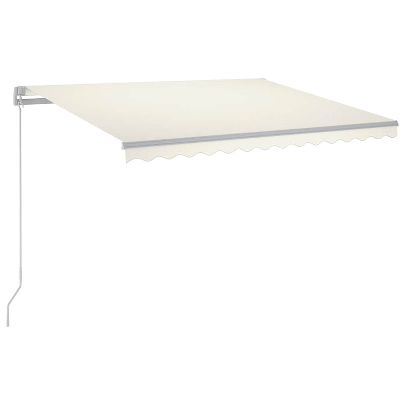 Copertină retractabilă Crem 300 x 250 cm Țesătură și Aluminiu