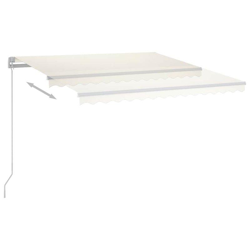 Copertină retractabilă Crem 300 x 250 cm Țesătură și Aluminiu