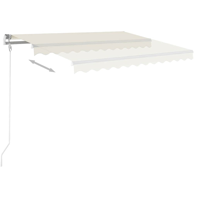 Copertină retractabilă automat, crem, 300x250 cm