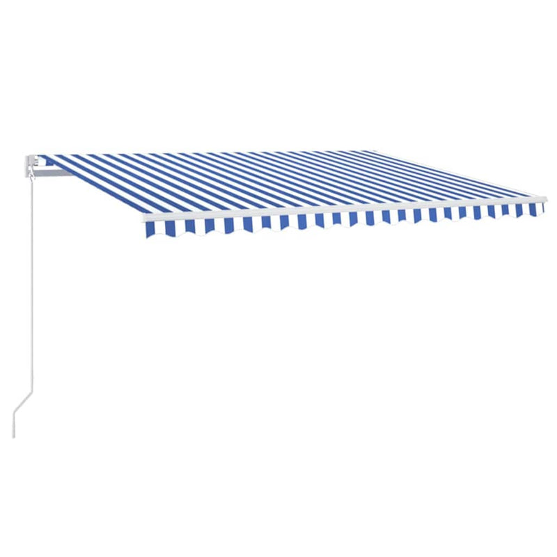 Copertină retractabilă Albastru și Alb 400 × 300 cm