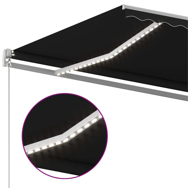 Copertină retractabilă Antracit 400 × 300 cm