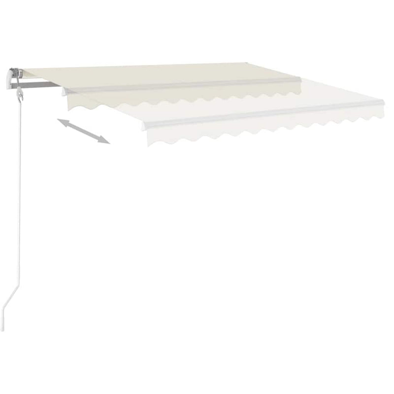 Copertină retractabilă Crem 400 × 350 cm Poliester și Aluminiu