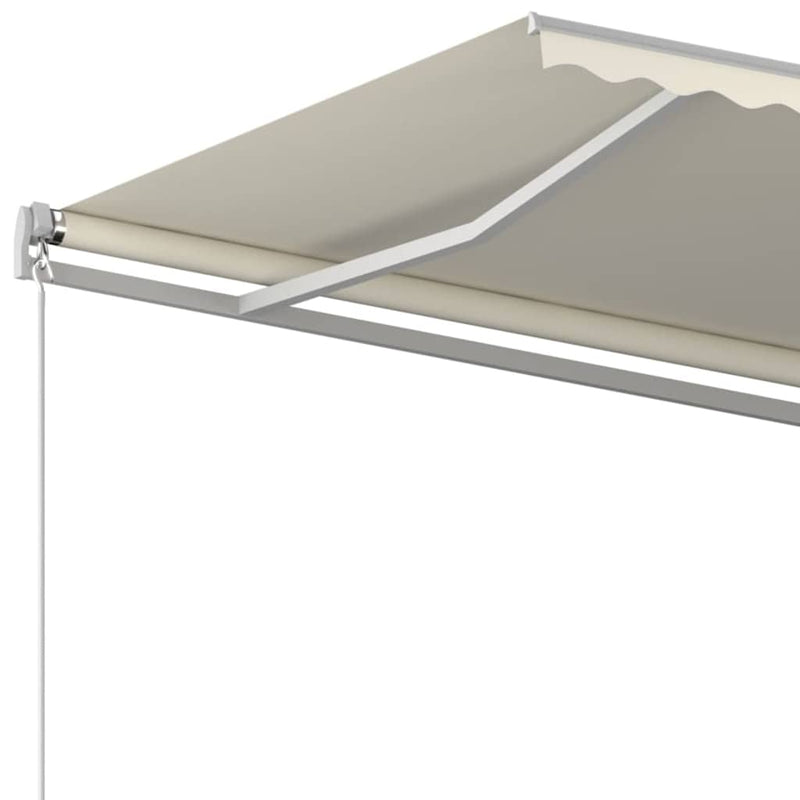 Copertină retractabilă Crem 400 × 350 cm Poliester și Aluminiu