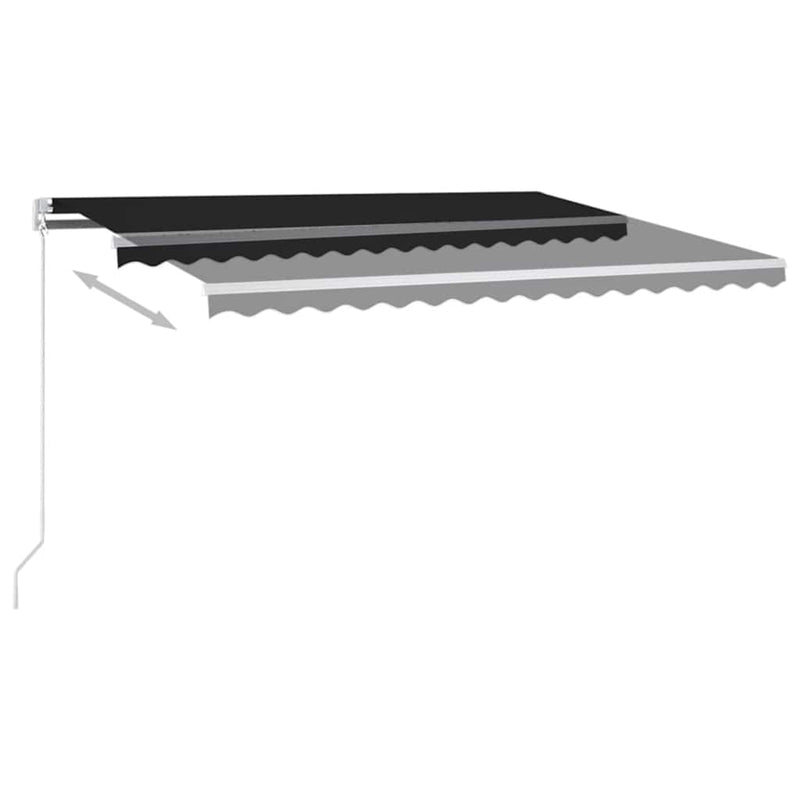 Copertină retractabilă Antracit 400 × 350 cm