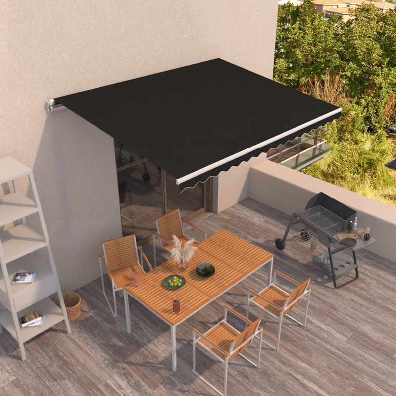 Copertină retractabilă Antracit 400 × 350 cm