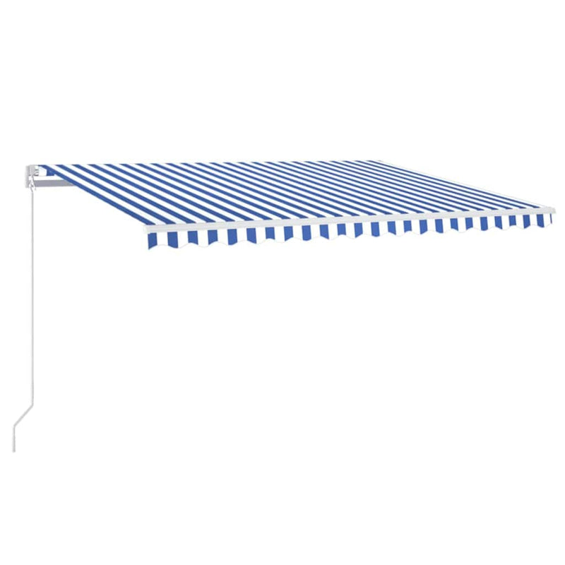 Copertină retractabilă Albastru și Alb 400 × 350 cm