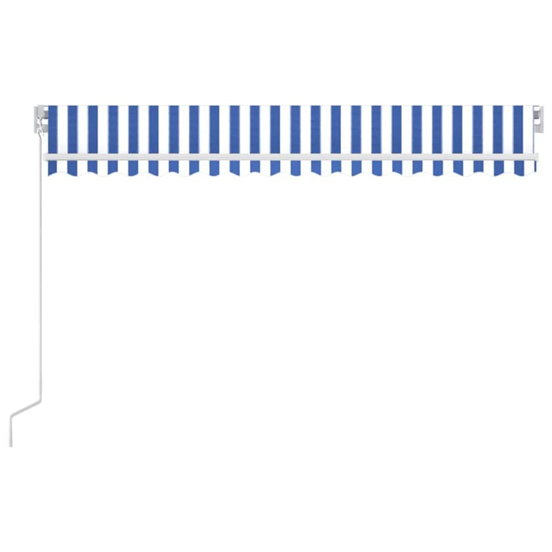 Copertină retractabilă Albastru și Alb 400 × 350 cm