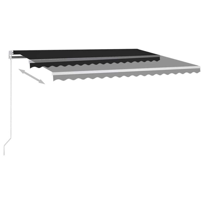 Copertină retractabilă Antracit 400 × 350 cm