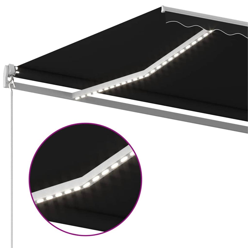 Copertină retractabilă Antracit 400 × 350 cm