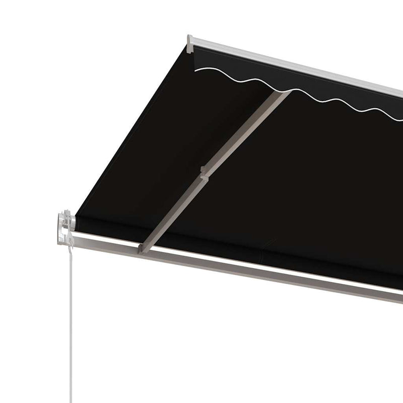 Copertină retractabilă automat, antracit, 400x350 cm