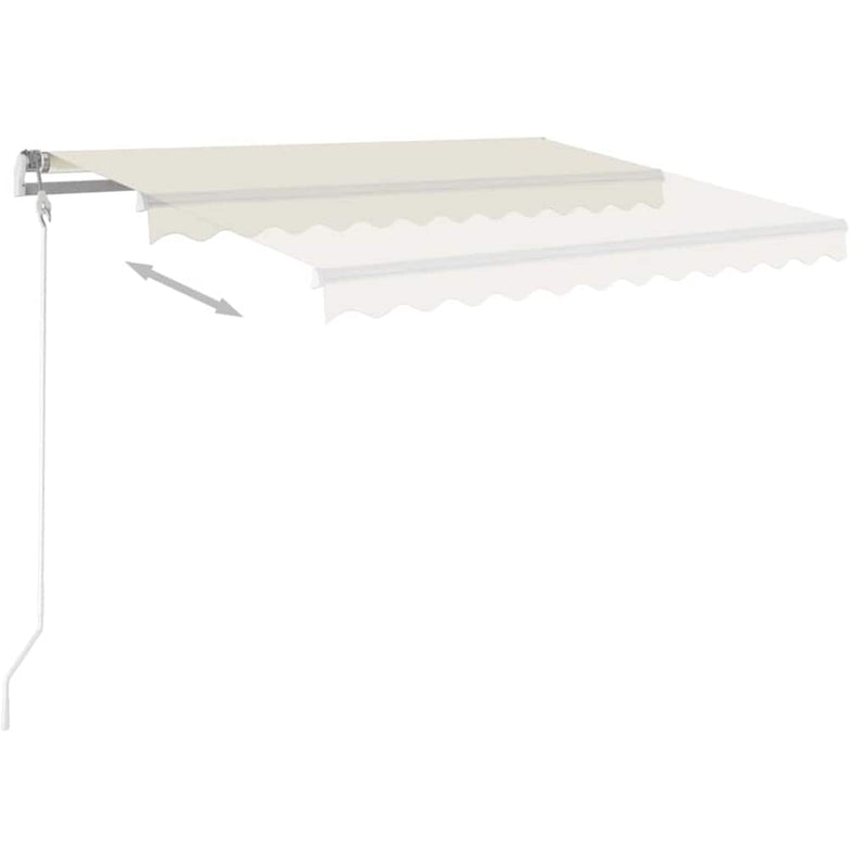 Copertină retractabilă Crem 450 × 350 cm Poliester și Aluminiu