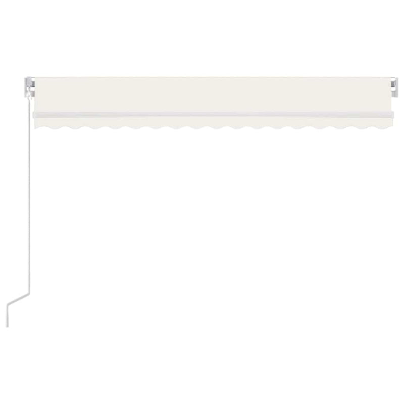 Copertină retractabilă Crem 450 × 350 cm Poliester și Aluminiu
