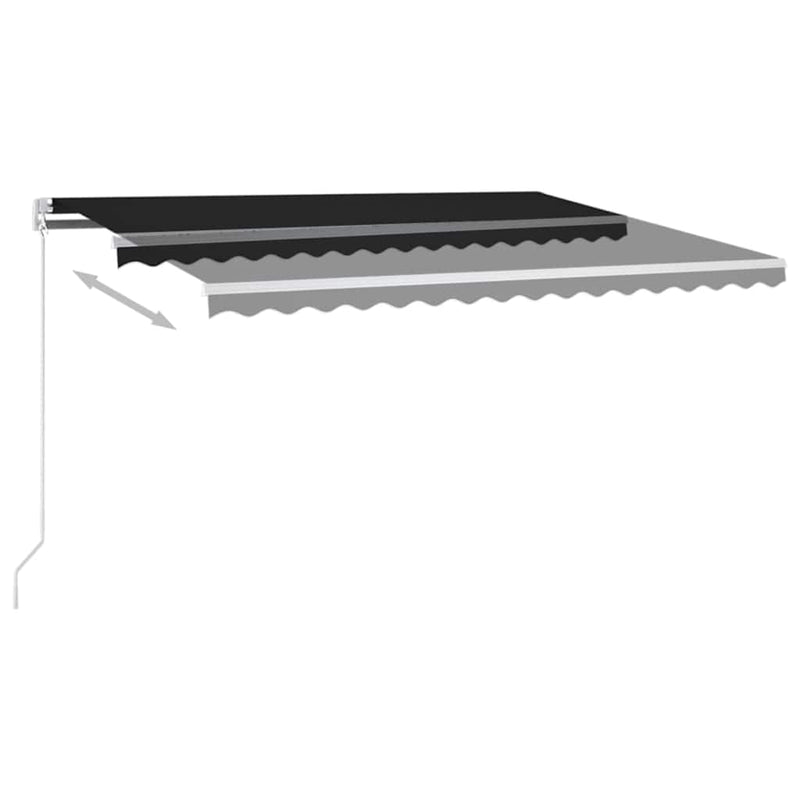 Copertină retractabilă Antracit 450 × 350 cm