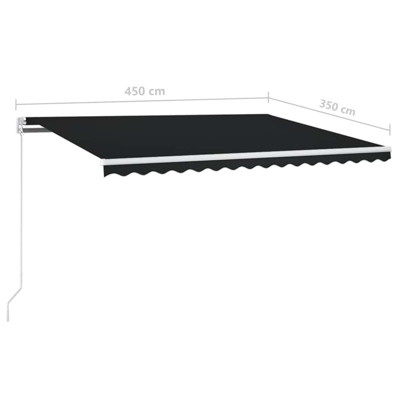Copertină retractabilă Antracit 450 × 350 cm