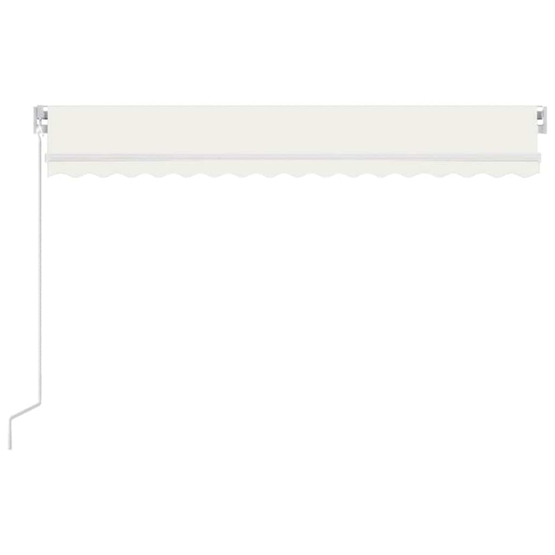 Copertină retractabilă Crem 450 × 350 cm Țesătură și Aluminiu
