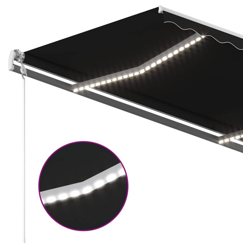 Copertină retractabilă Antracit 450 × 350 cm