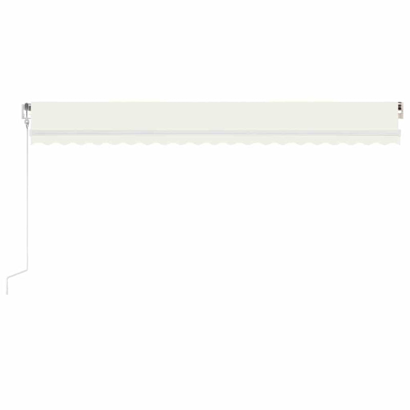 Copertină retractabilă automat, crem, 500x350 cm