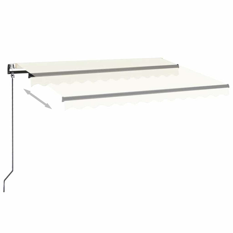 Copertină retractabilă Crem 350 x 250 cm Poliester