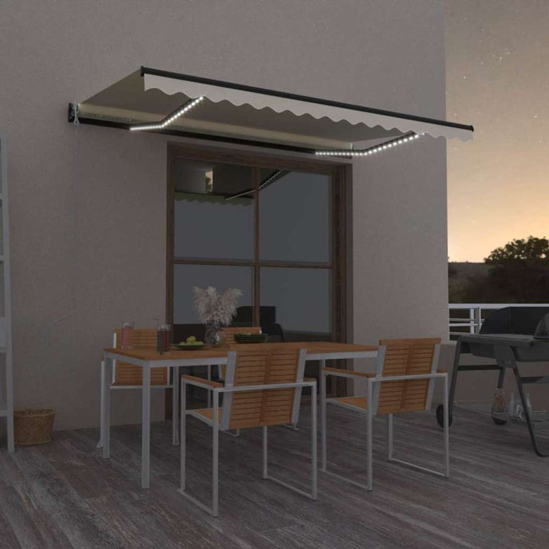 Copertină retractabilă Crem 450 × 300 cm Poliester