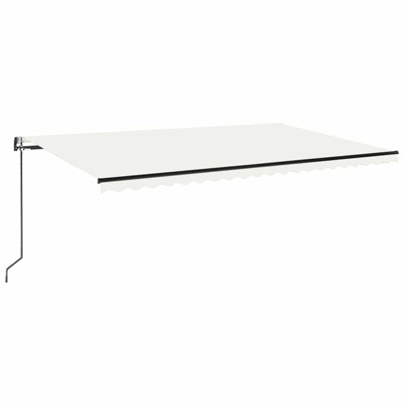 Copertină retractabilă Crem 500 × 300 cm Poliester