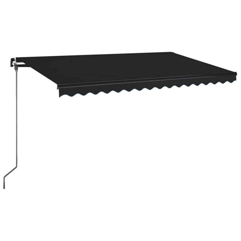 Copertină retractabilă manual, antracit, 450x350 cm