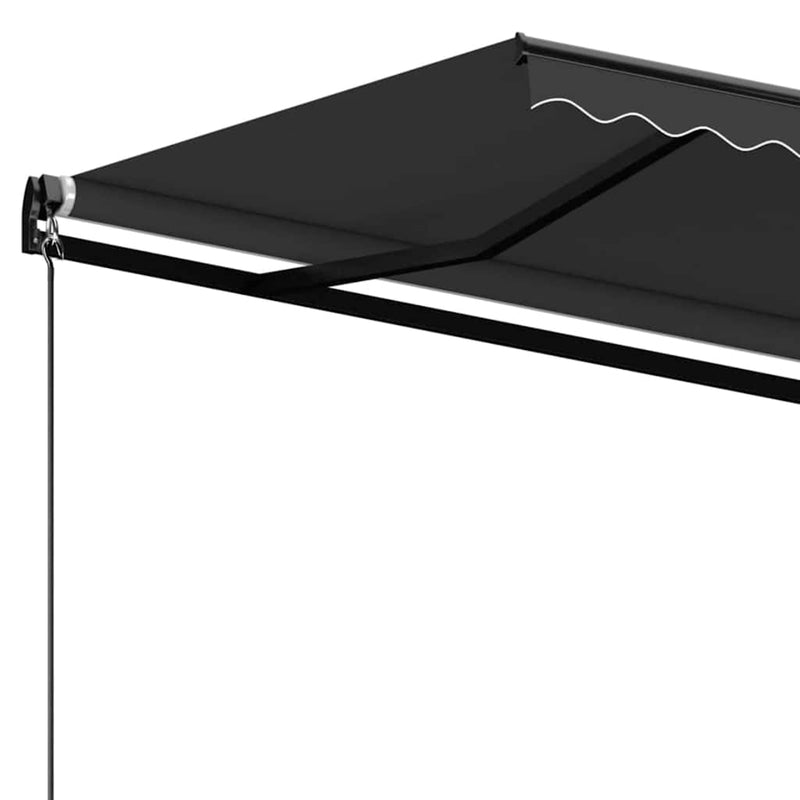 Copertină retractabilă manual, antracit, 450x350 cm