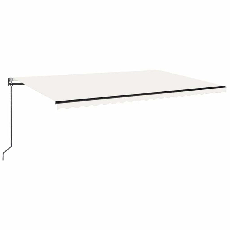 Copertină retractabilă Crem 500 × 350 cm Poliester