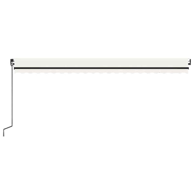 Copertină retractabilă Crem 500 × 350 cm Poliester
