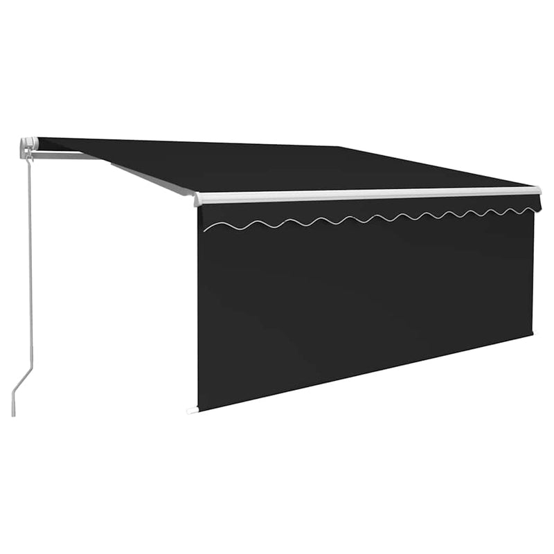Copertină retractabilă Antracit 3 x 2,5 m Poliester