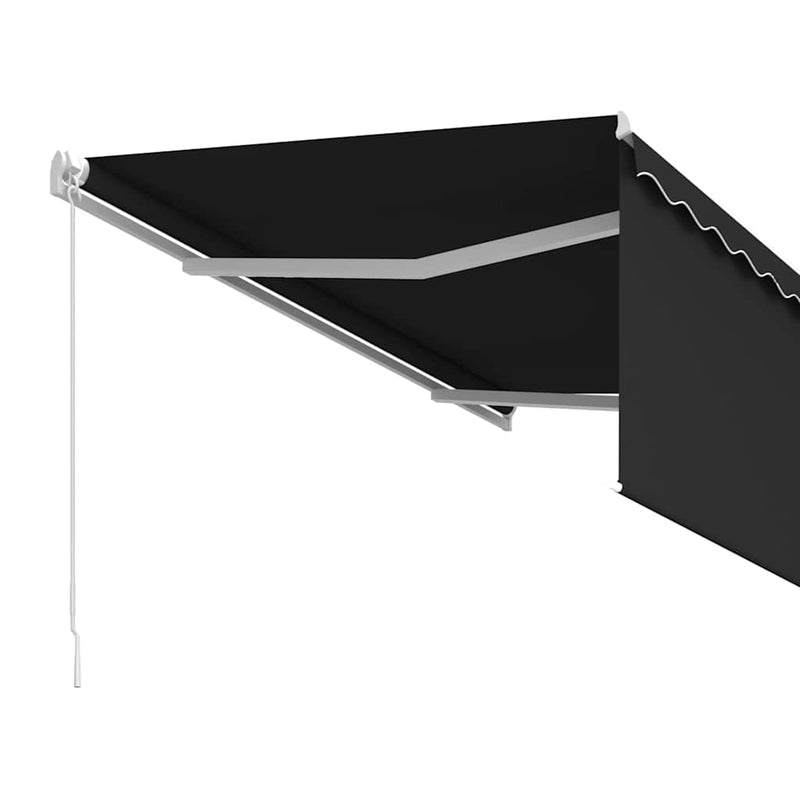 Copertină retractabilă Antracit 3 x 2,5 m Poliester