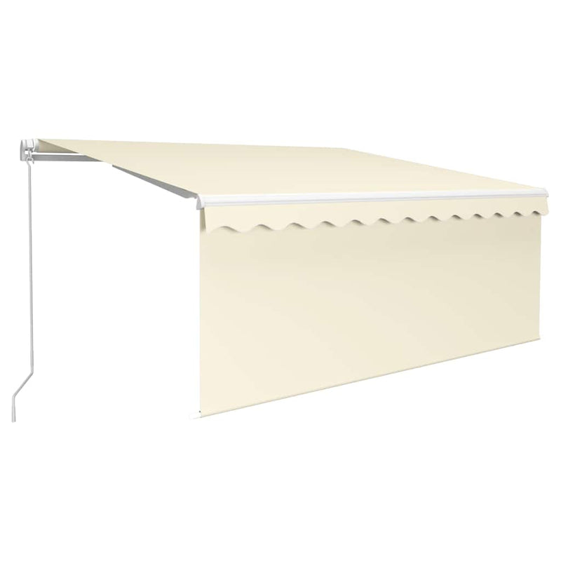 Copertină retractabilă Crem 3,5 x 2,5 m Poliester