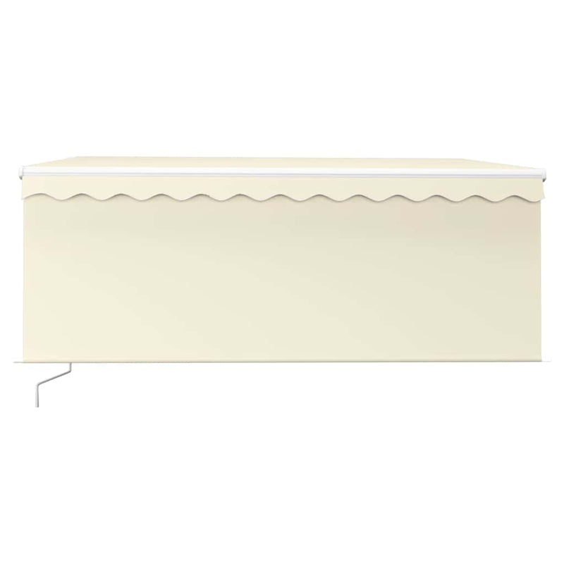 Copertină retractabilă Crem 3,5 x 2,5 m Poliester