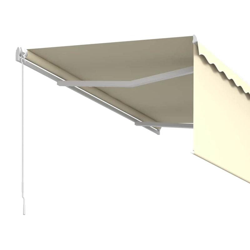 Copertină retractabilă Crem 3,5 x 2,5 m Poliester