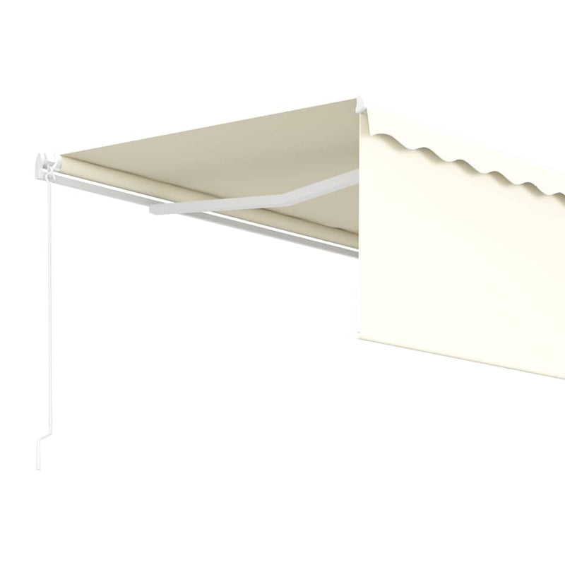 Copertină retractabilă Crem 4 × 3 m Poliester