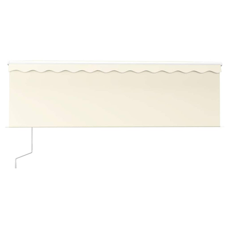Copertină retractabilă automat cu stor, crem, 4x3 m