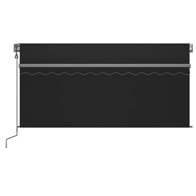 Copertină automată cu stor&LED&senzor vânt, antracit, 3x2,5 m