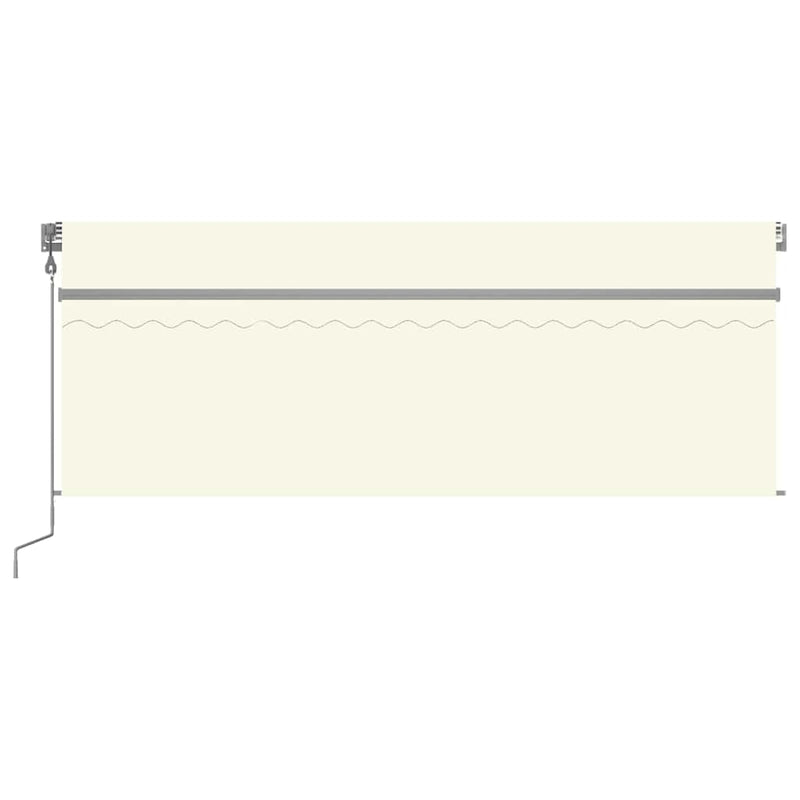Copertină retractabilă automat, cu stor, crem, 4x3 m