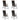 Set mobilier de exterior, 5 piese, negru, aluminiu