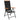 Set mobilier de exterior, 5 piese, negru, aluminiu