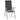 Set mobilier de grădină, 9 piese, negru și argintiu