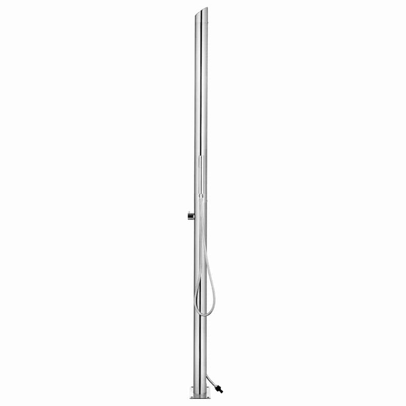 Duș de grădină cu bază gri, 225 cm, oțel inoxidabil