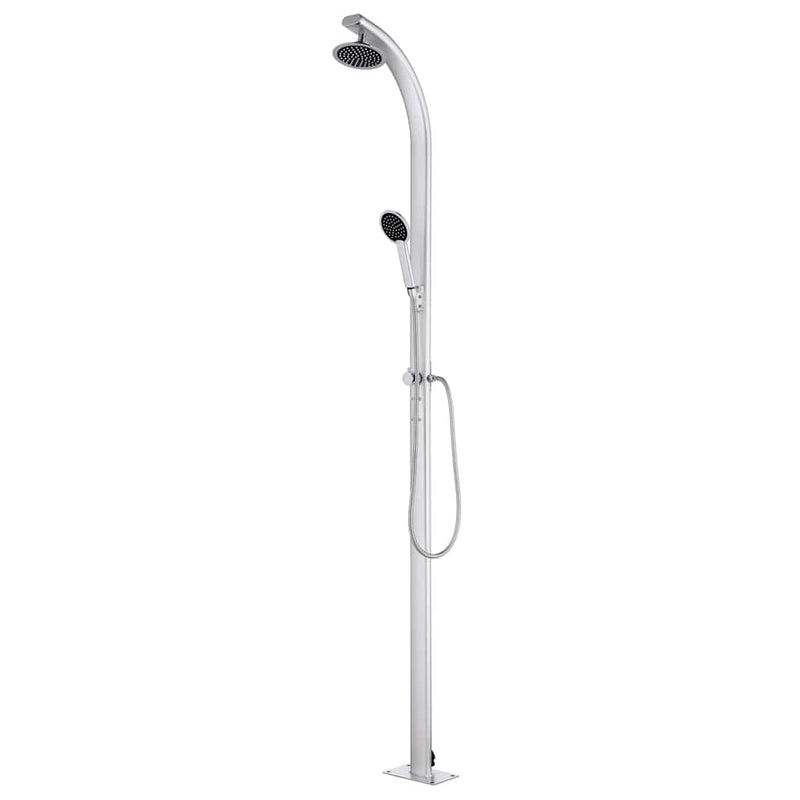 Duș de grădină cu bază gri, 220 cm, aluminiu