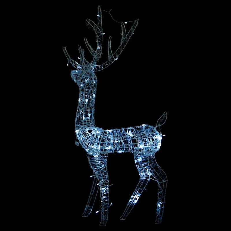 Decorațiune de Crăciun ren 140 LED-uri alb rece 128 cm acril