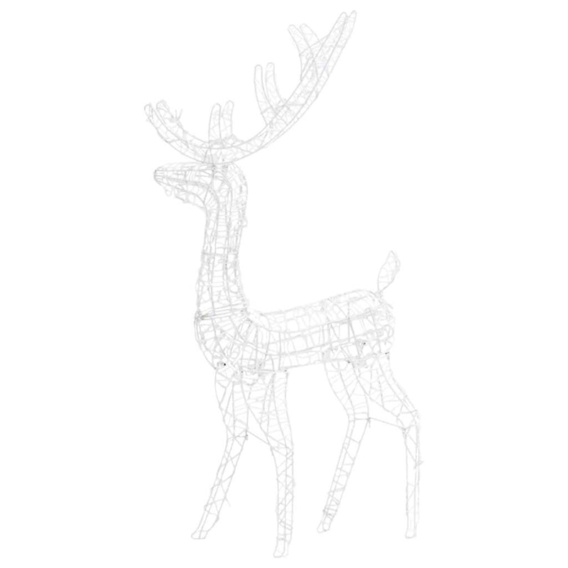 Decorațiune de Crăciun ren 140 LED-uri alb rece 128 cm acril