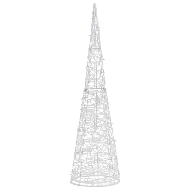 Piramidă decorativă con de lumini cu LED albastru 120 cm acril