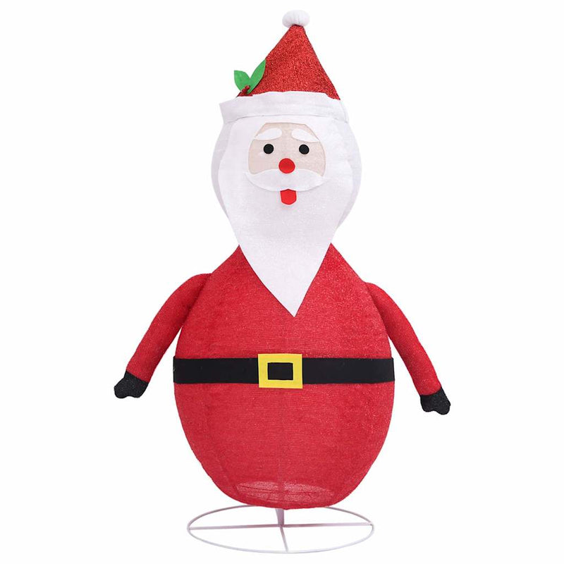 Figurină Moș Crăciun decorativă, cu LED, 120 cm, țesătură lux