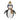 Figurină pinguin decorativă de Crăciun, LED, 60 cm țesătură lux